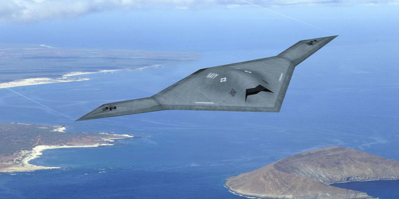 X-47B無人機(jī)效果圖。