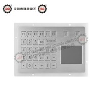 防塵可水洗帶觸摸板鼠標軍工級別防暴金屬不銹鋼鍵盤定制廠家